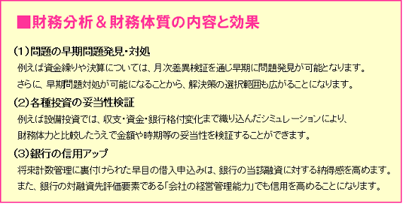 財務分析・財務体質改善